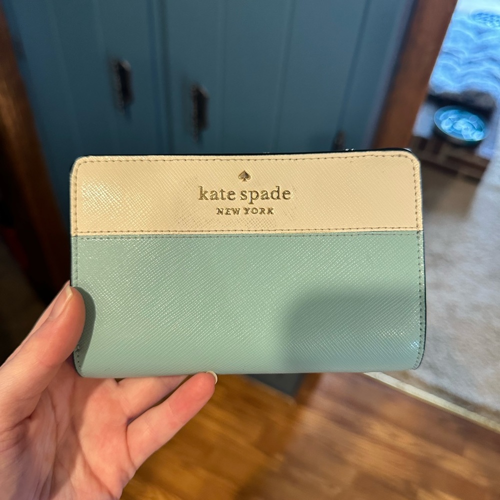Kate Spade Mint and Beige Wallet